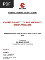 Download Escorts Summer Training Project Report by Vijay Roy SN101125206 doc pdf