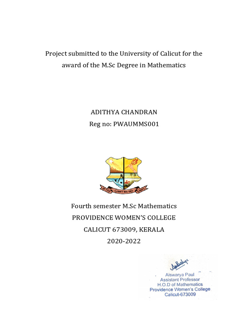 PG Project Maths | PDF | Discrete Mathematics | Graph Theory