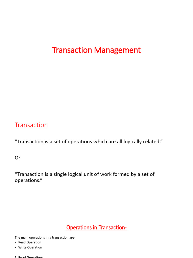 Lecture 15 Transactions | PDF | Database Transaction | Computer Data