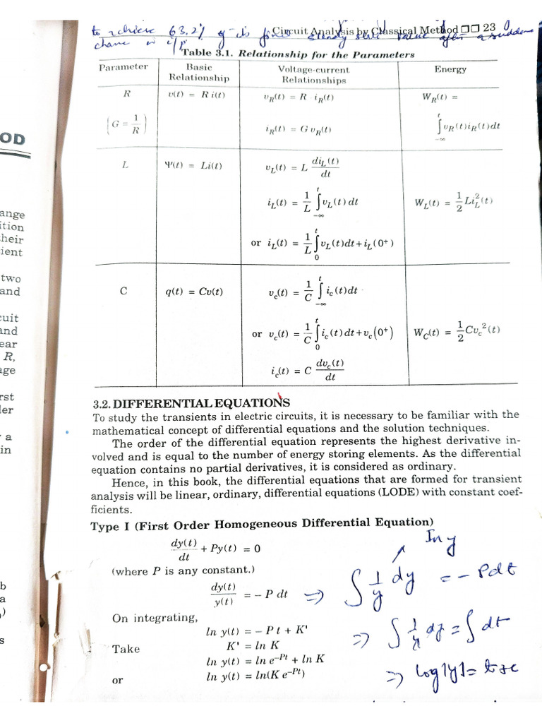Circuit Analysis by Classical Method | PDF