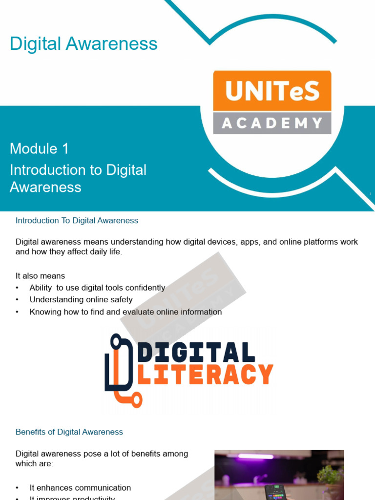 Digital Awareness Module 1 - Introduction to Digital Awareness | PDF ...