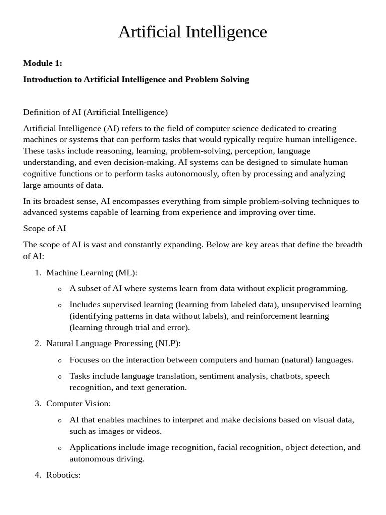 Artificial Intelligence | PDF | Artificial Intelligence | Intelligence ...