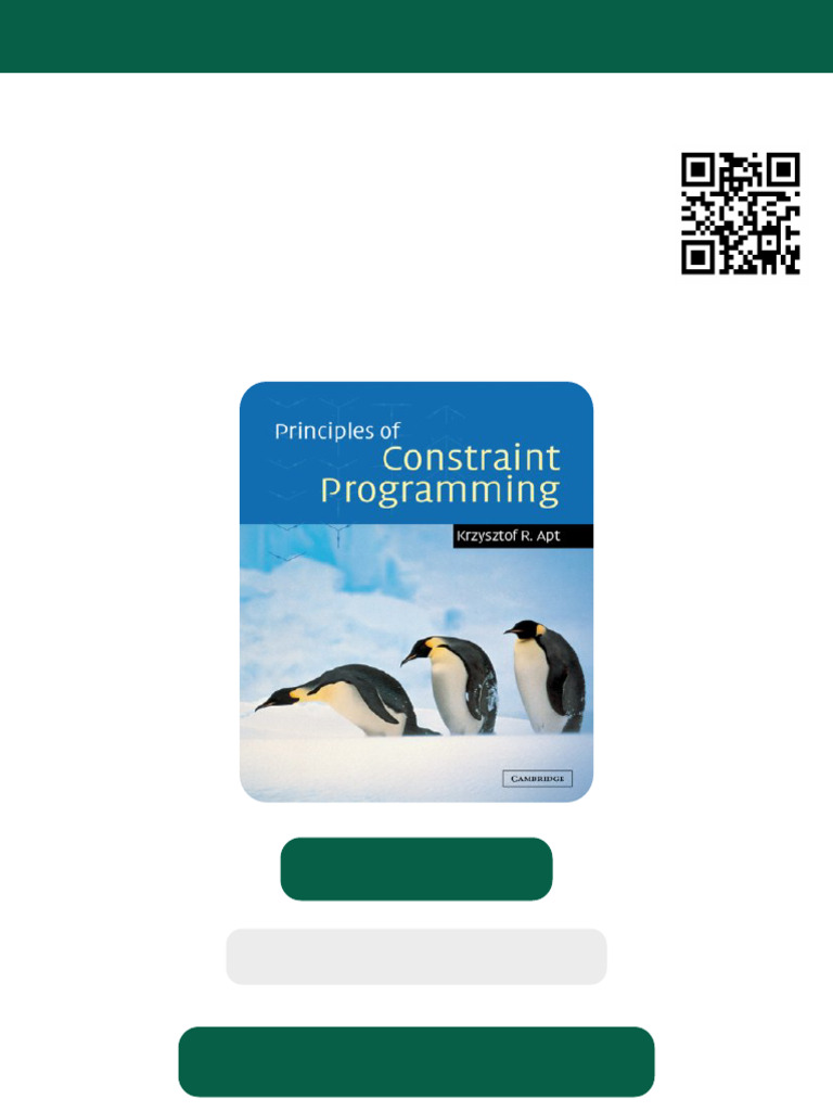Principles of Constraint Programming 1st Edition Krzysztof Apt Ebook ...