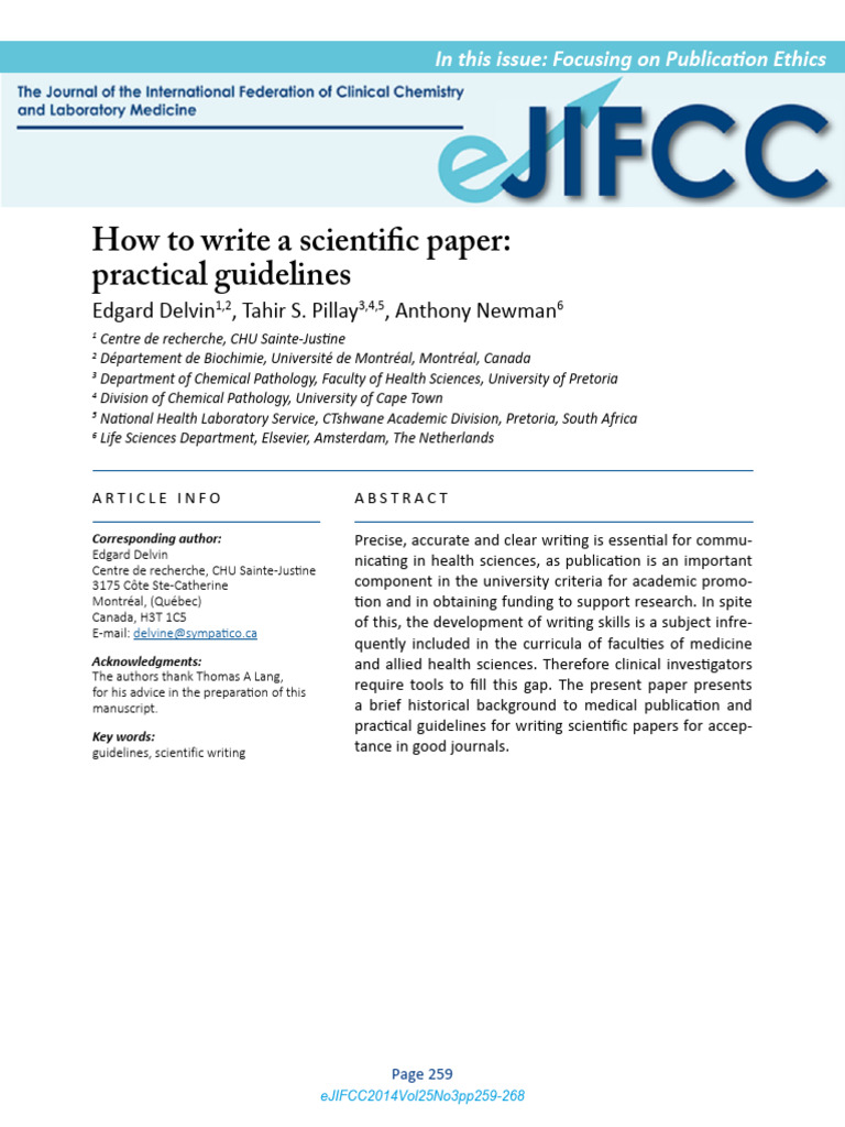 How To Write A Scientific Paper - 250609 - 004930 | PDF | Abstract ...