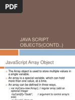 Java Script Objects (Contd) Class 3