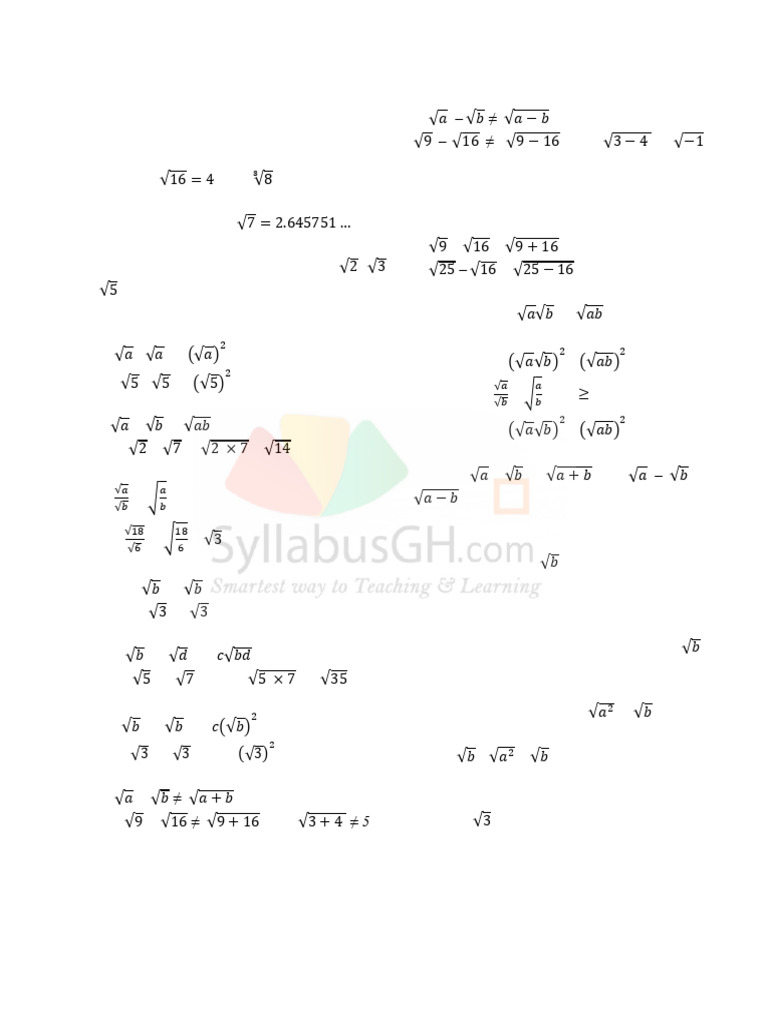 SURDS | PDF | Square Root | Mathematical Concepts
