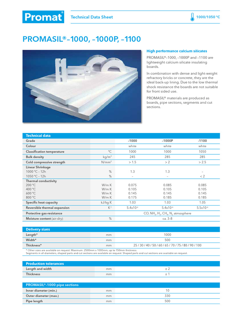 PROMASIL 1000 1000P 1100 Product Data Sheet | PDF | Building ...