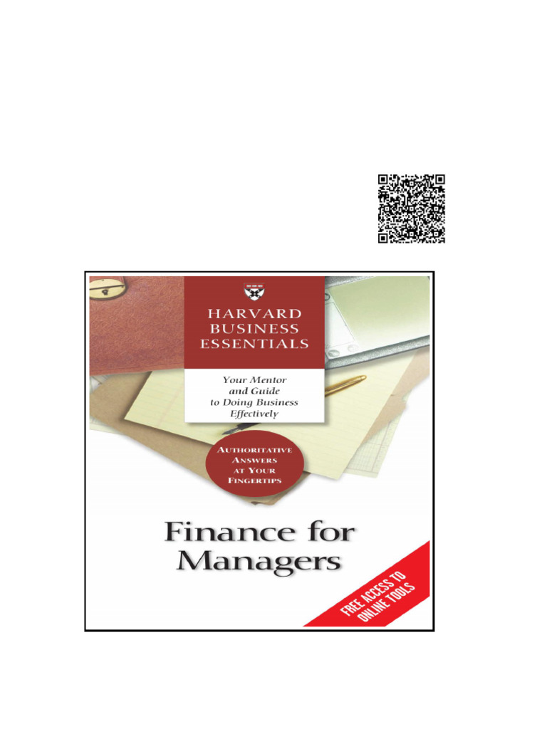 Finance For Managers (Harvard Business Essentials) | PDF