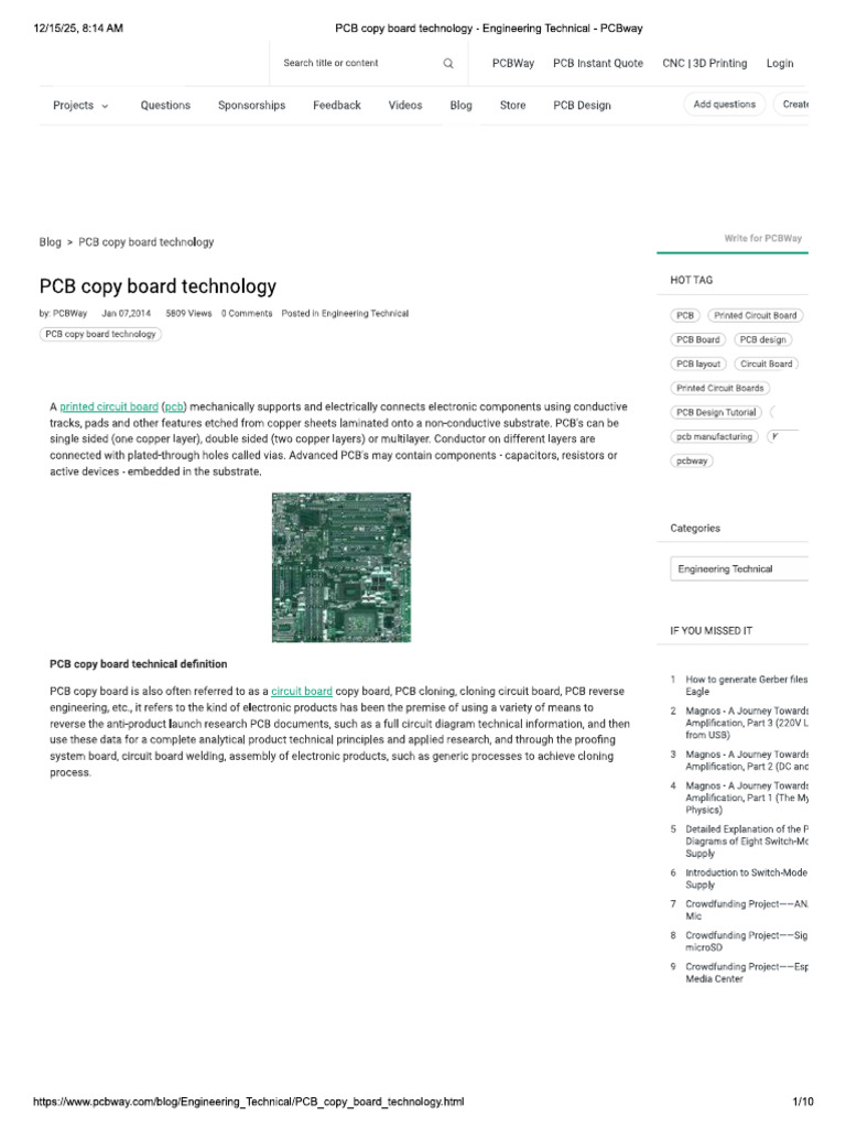 PCB Copy Board Technology | PDF