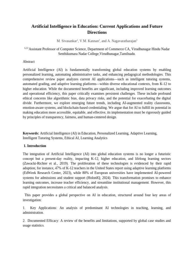 Artificial Intelligence in Education | PDF | Artificial Intelligence ...