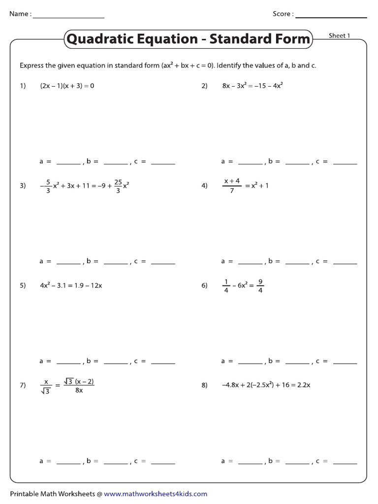 Standard Form 1 | PDF