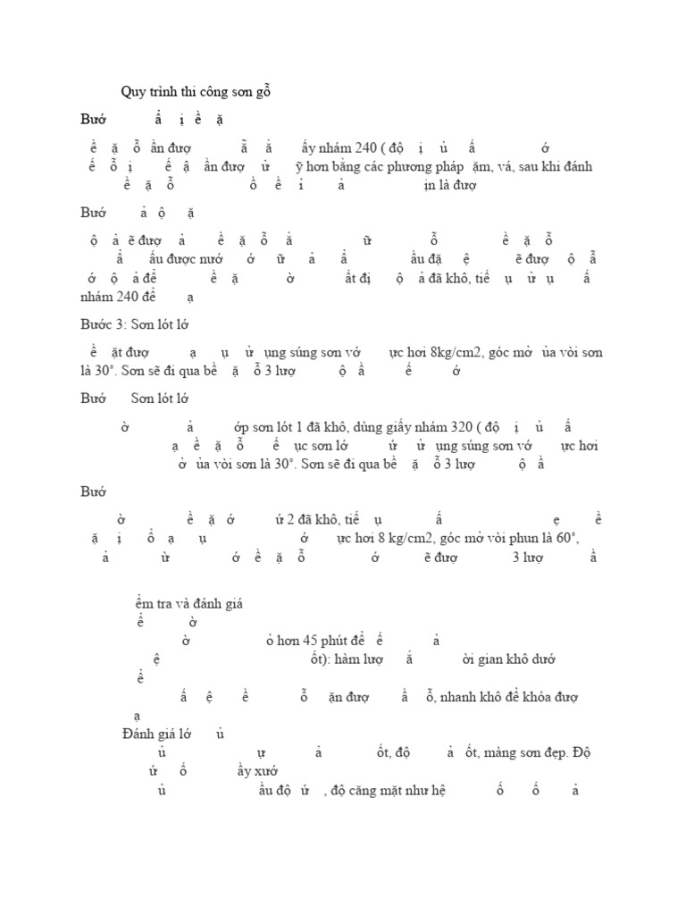 Quy Trình Thi Công Sơn G | PDF