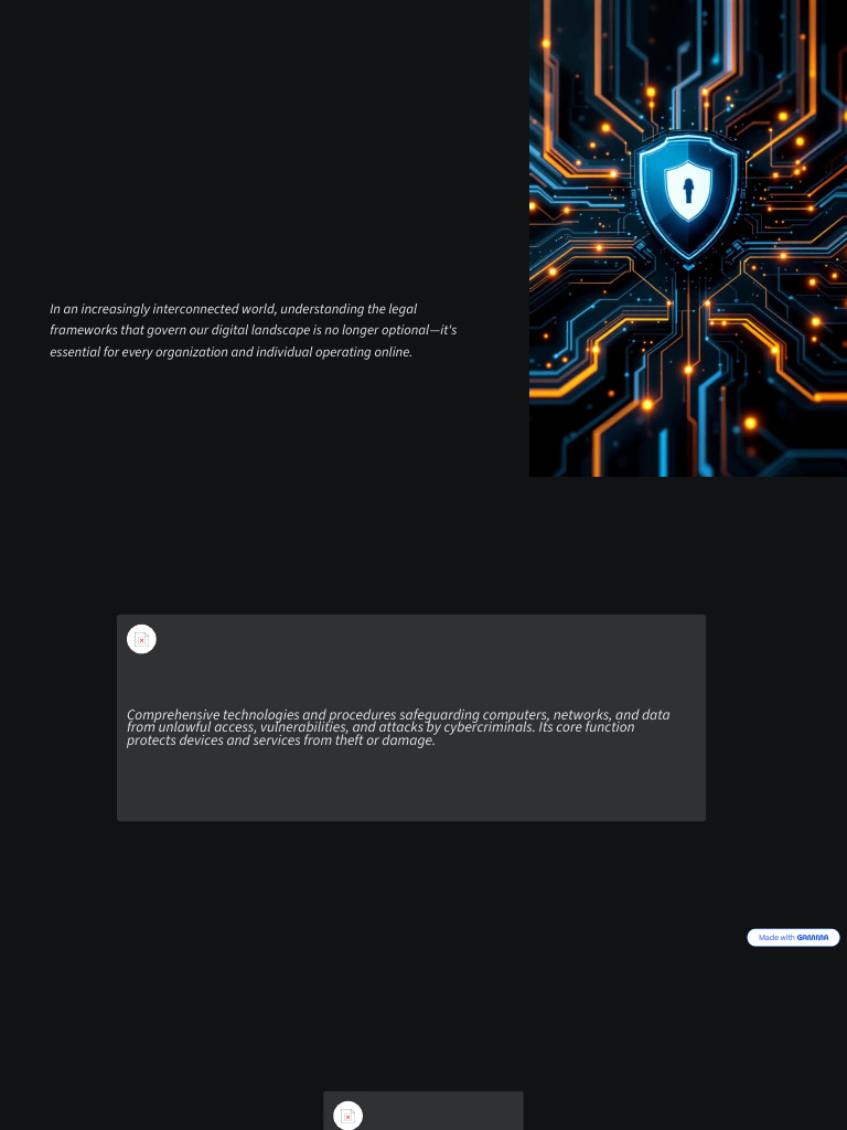 Navigating The Digital Frontier Cybersecurity Law and Policy in The ...