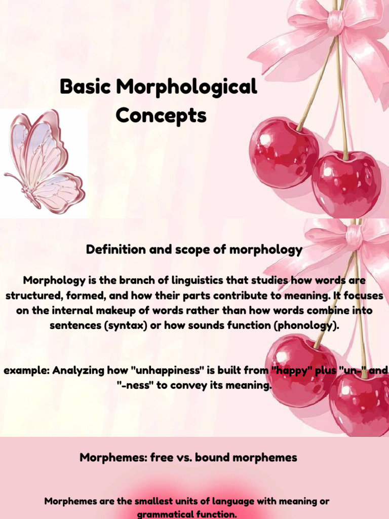Basic Morphological Concepts | PDF | Morphology (Linguistics) | Word