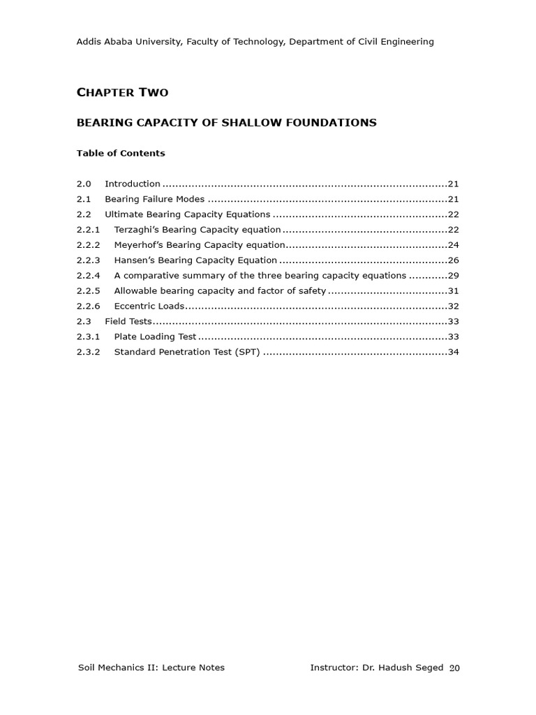 Chapter 3 - Bearing Capacity of Shallow Foundations | PDF | Civil ...