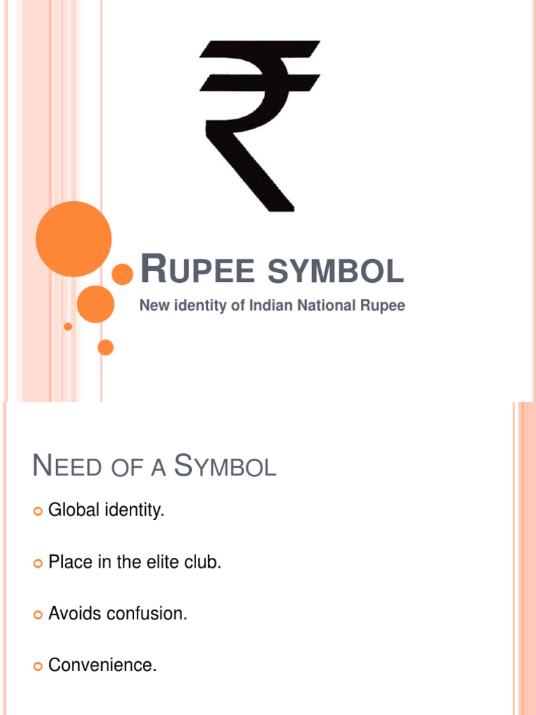 Upee Symbol: New Identity of Indian National Rupee | PDF