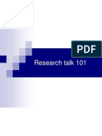 Research Talk 101