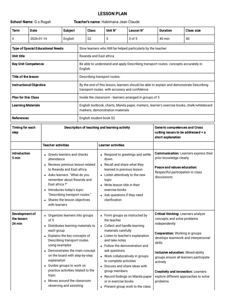 AI-Powered CBC Lesson Plan Generator (2) | PDF | Learning | Teachers