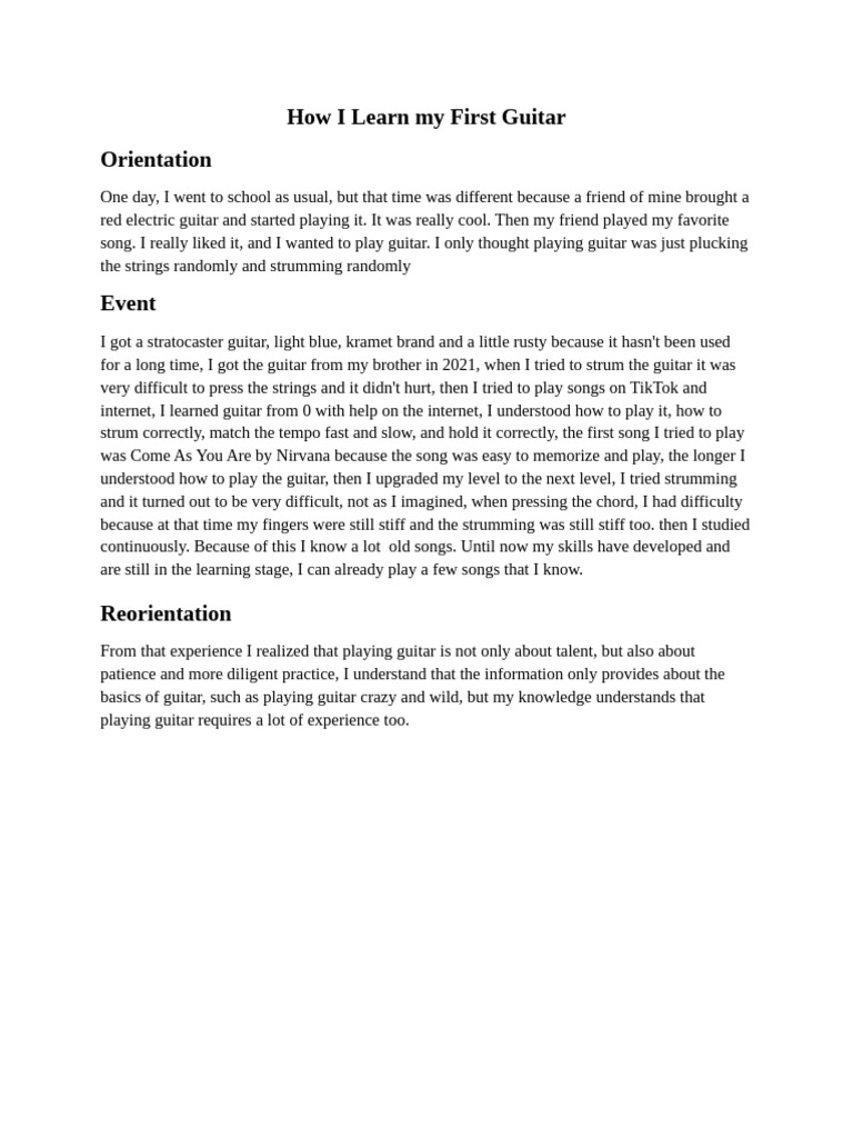 Reflective Recount Text Copyyyyyy | PDF