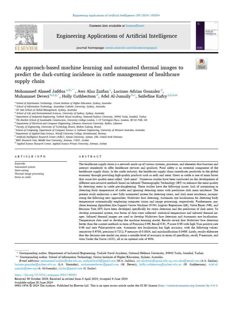 An Approach-Based Machine Learning and Automated Thermal Images To ...
