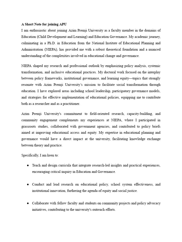 A Short Note | PDF | Governance | Cognition