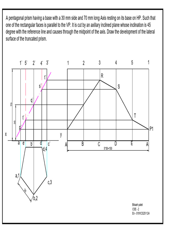 Pentagonal Prism Development 1-Model | PDF