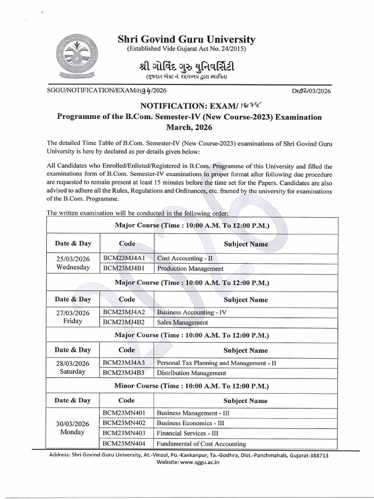 Bcom Sem 4 | PDF