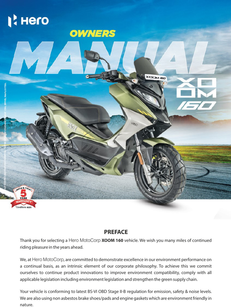 Xoom 160 Aug 2025 | PDF | Light Emitting Diode | Anti Lock Braking