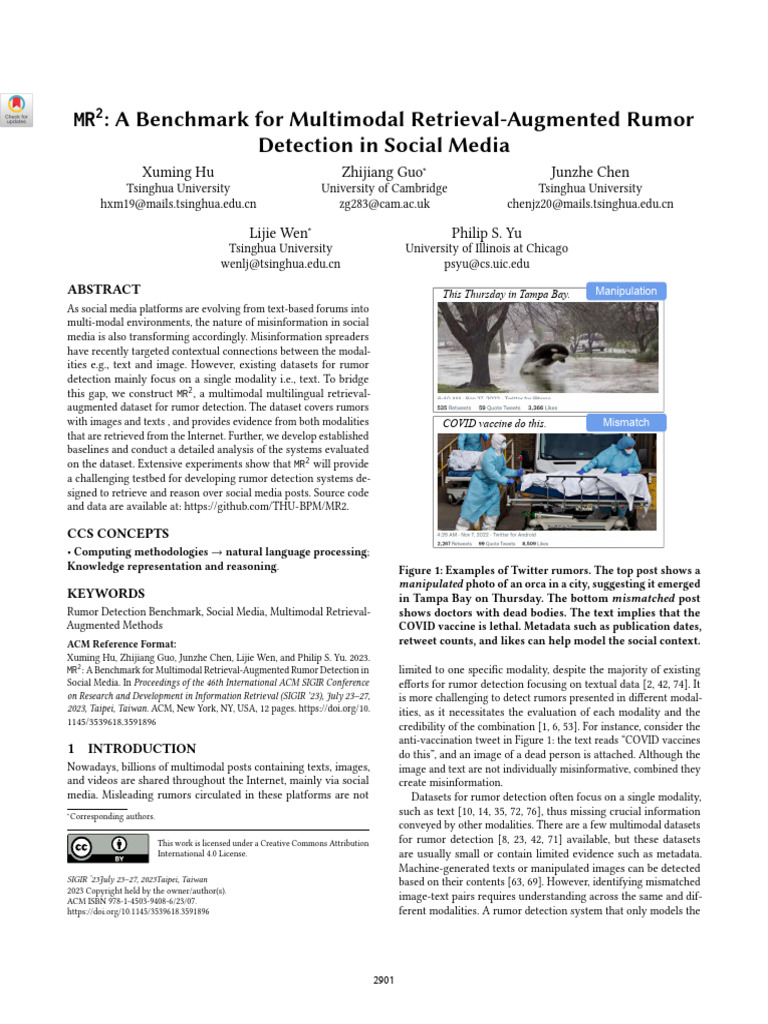 MR2: A Benchmark For Multimodal Retrieval-Augmented Rumor Detection in ...