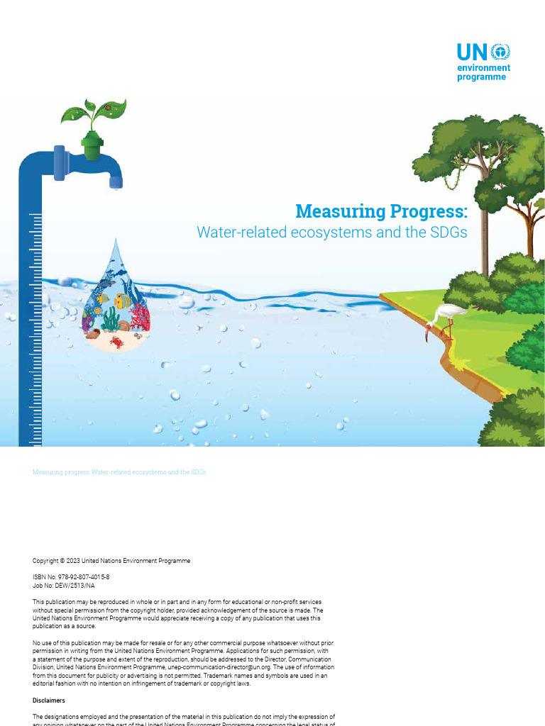 Measuring Progress Water Ecosystems SDGs | PDF | Sustainability ...