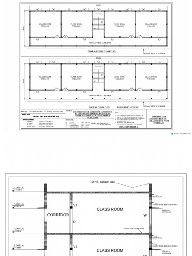 4 Class Rooms Plan | PDF