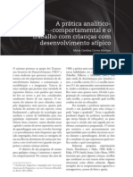 A Prática Do Terapeuta Analítico Comportamental e o Trabalho Com Desenvolvimento Atípico