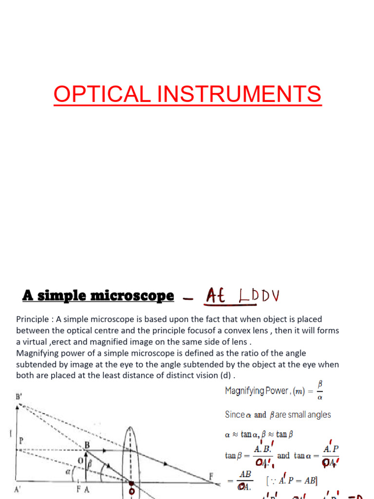 Optical Instruments 1 | PDF