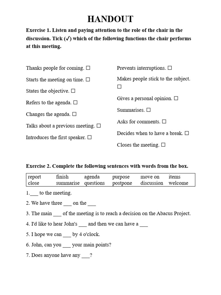 Handout | PDF