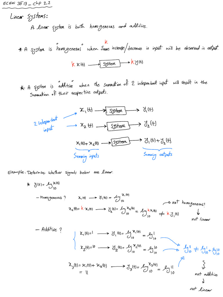 Chapter+2.2 Linear+Systems | PDF