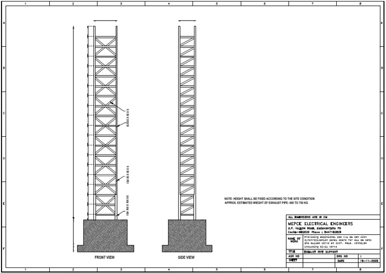 Exhsaut Pipe Structure Revised 09-12-25 | PDF