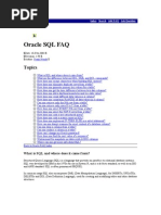 Oracle SQL FAQ: Topics