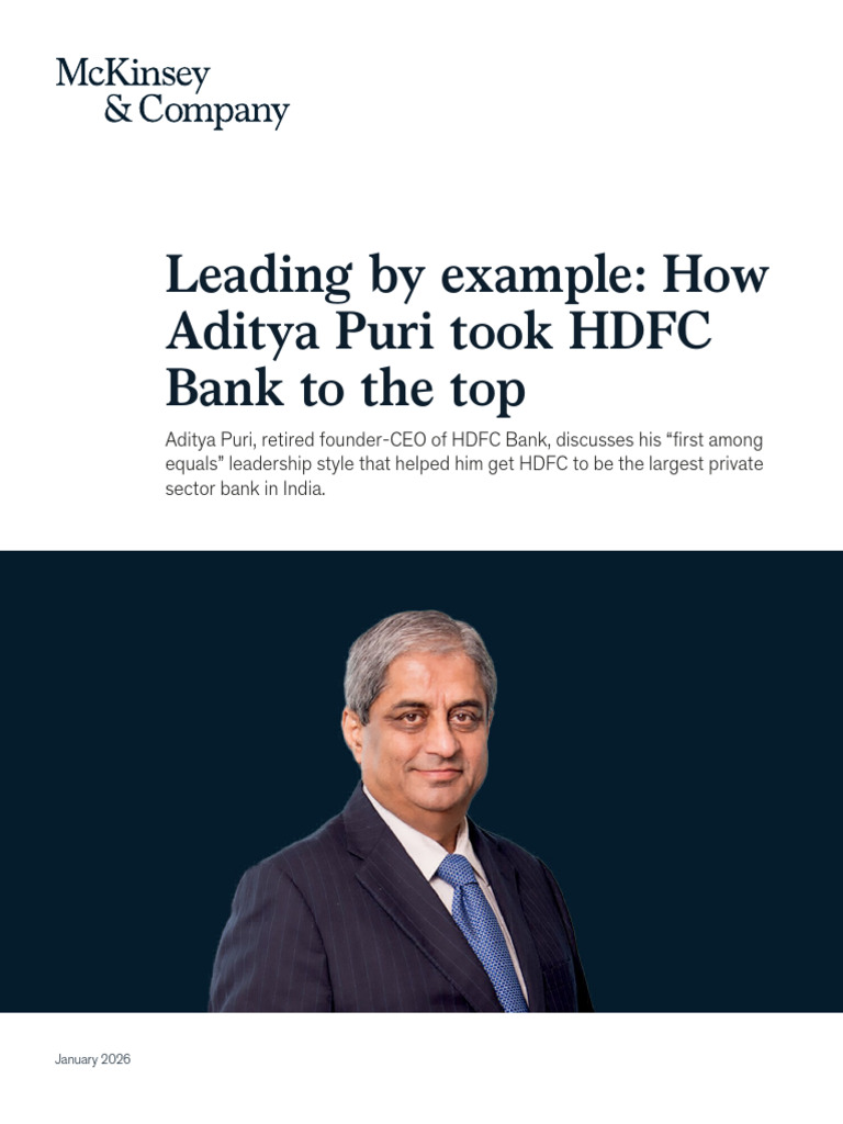 Leading by Example How Aditya Puri Took Hdfc Bank 260206 083123 | PDF ...