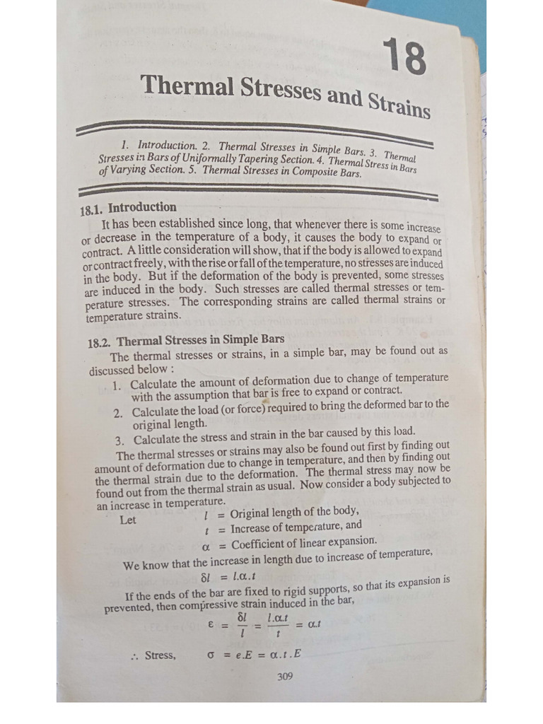 Thermal Stresses and Strain | PDF