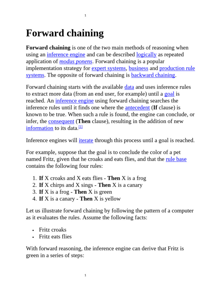Forward Chaining and Backward Chaining | PDF | Mathematical Logic ...
