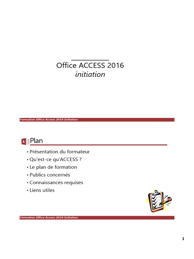 Access 2016 Initiation | PDF | Microsoft Office | Microsoft Access