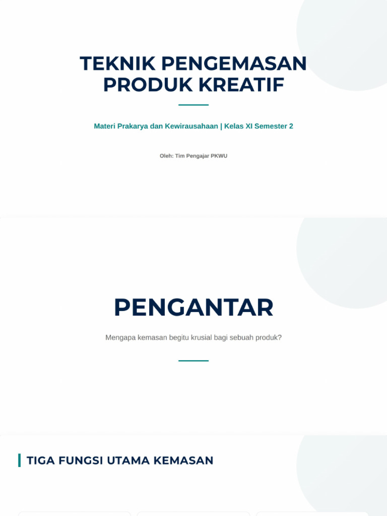 Teknik Pengemasan Produk | PDF