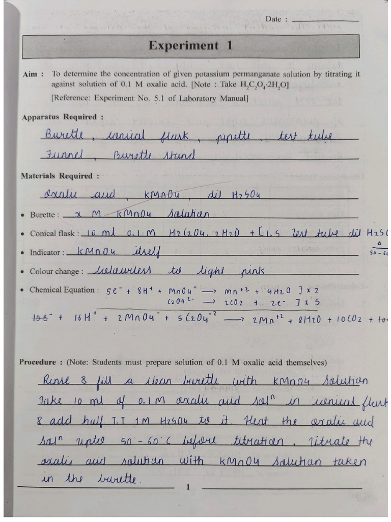 12th Chemistry Journal | PDF