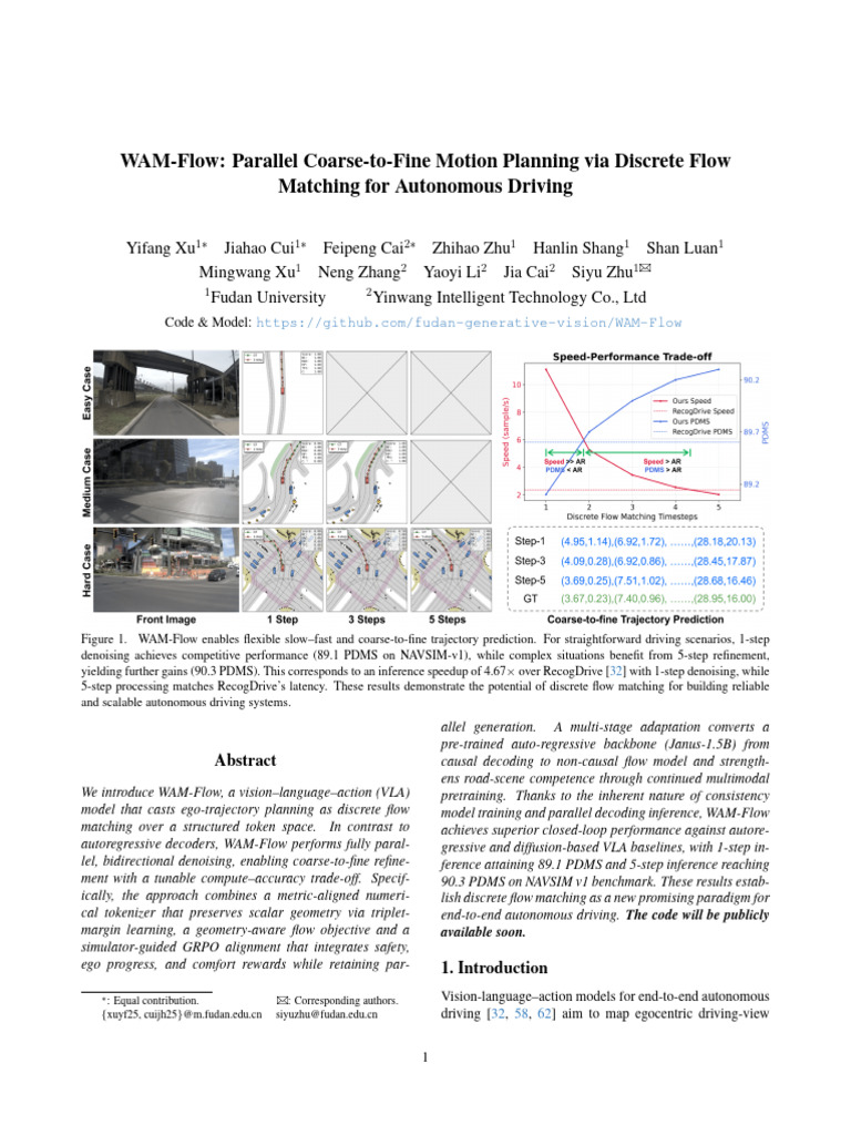 WAM-Flow- Parallel Coarse-To-Fine Motion Planning via Discrete Flow ...