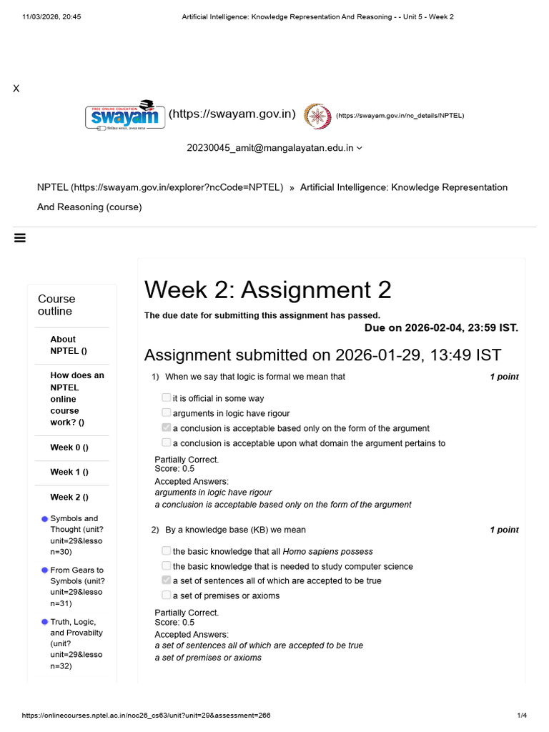 Artificial Intelligence - Knowledge Representation and Reasoning - Unit ...