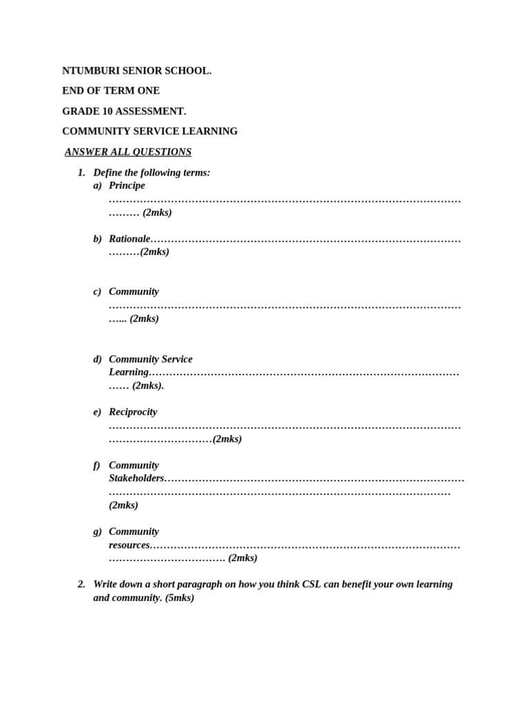 CSL Exam | PDF