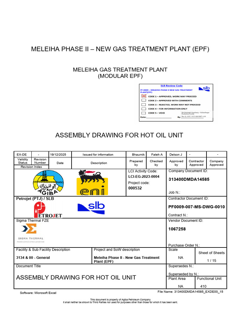 Assembly DRW for Hot Oil Unit | PDF