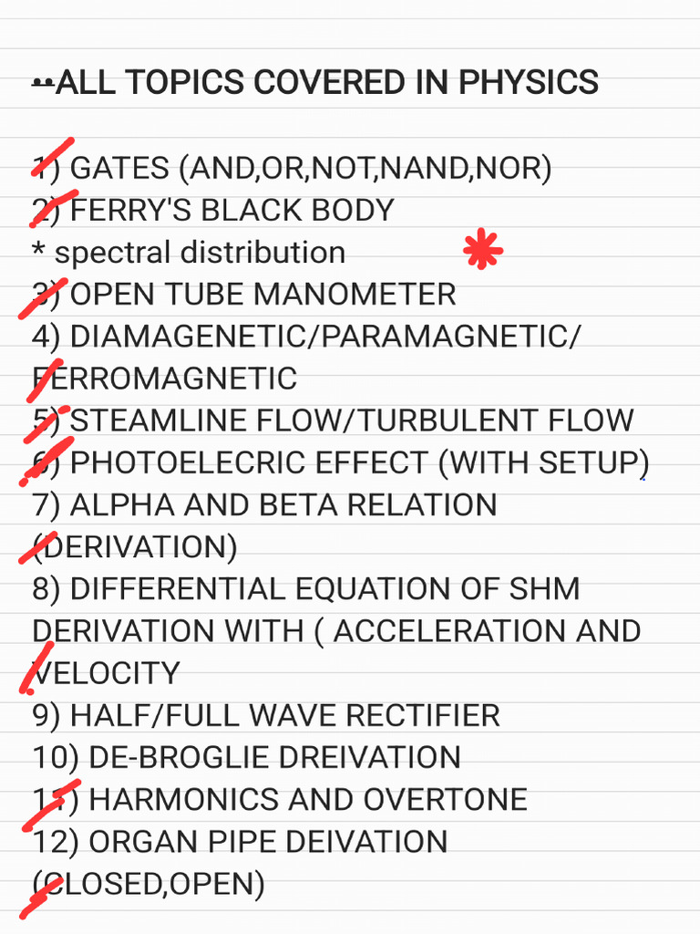Physics Completed Topics 260215 130137 | PDF