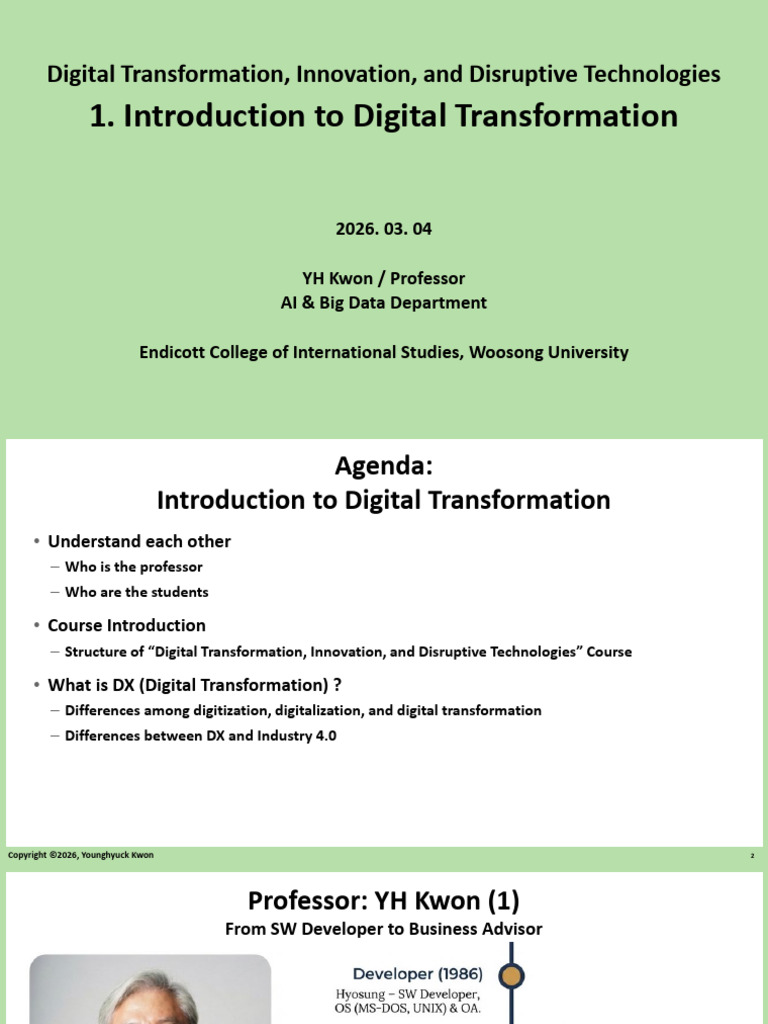 DX01 Introduction To Digital Transformation | PDF | Artificial ...