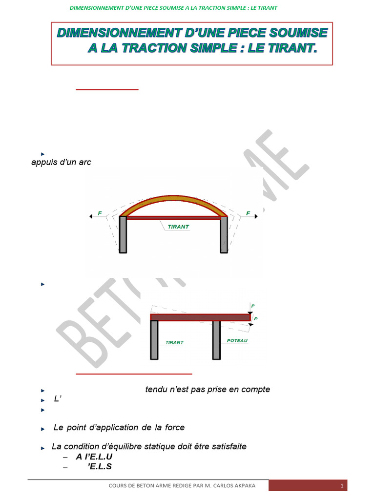 4 Traction Simple | PDF | Béton armé | Science des matériaux